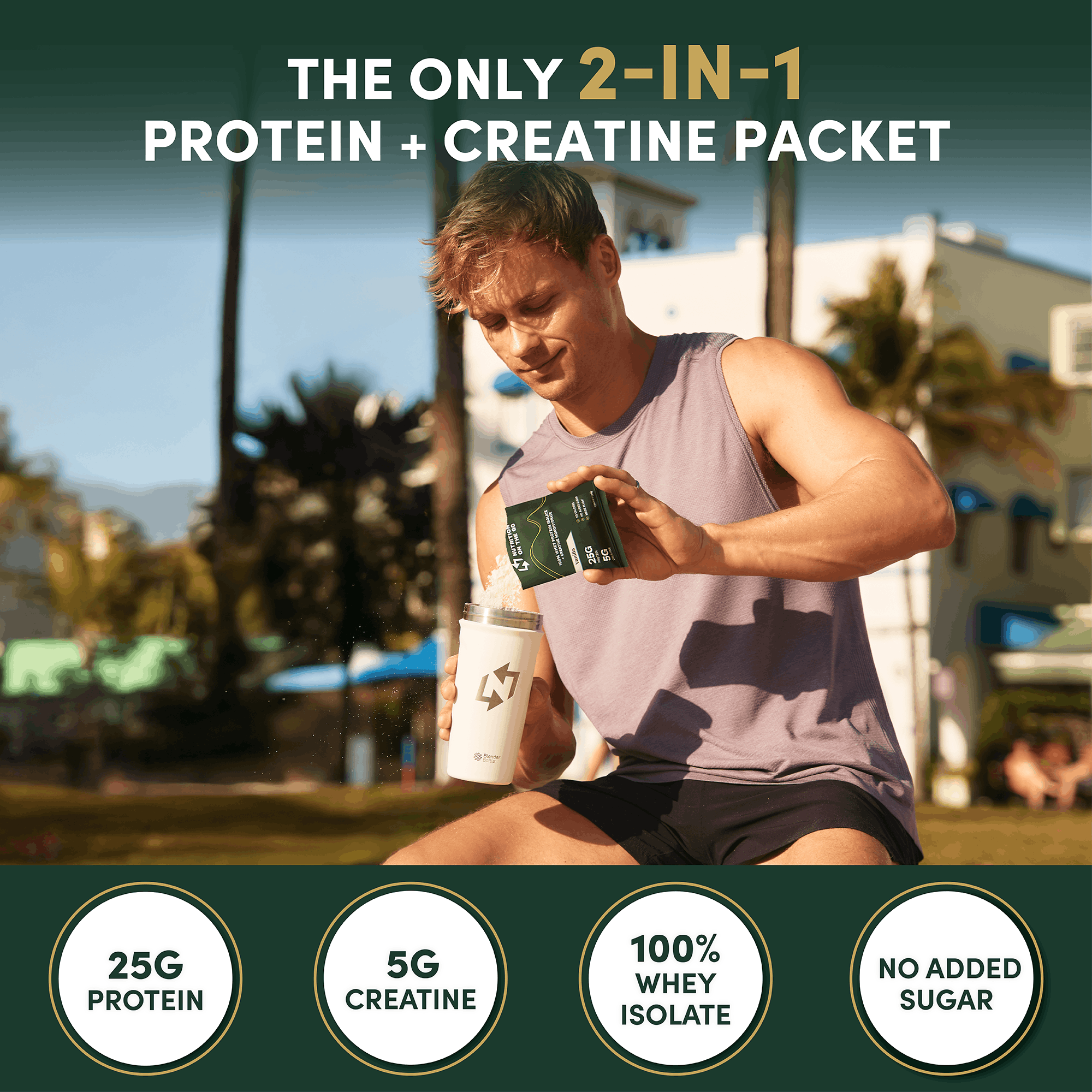 2 In 1 Whey Protein Isolate Creatine Packets