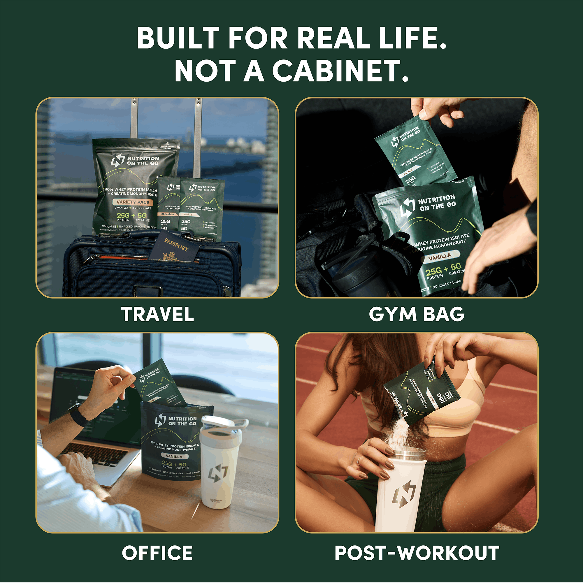 2 In 1 Whey Protein Isolate Creatine Packets