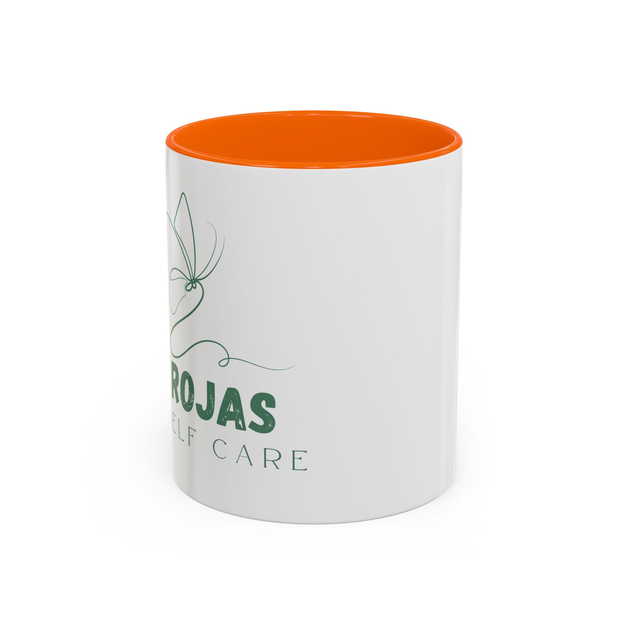 Self Care Floral Accent Coffee Mug — 'Rojas Self Care' Ceramic 11/15oz