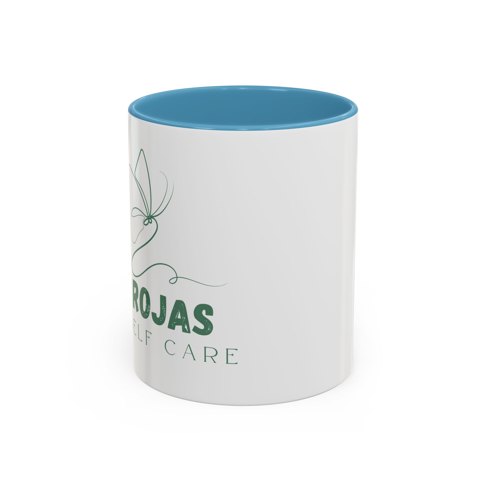 Self Care Floral Accent Coffee Mug — 'Rojas Self Care' Ceramic 11/15oz