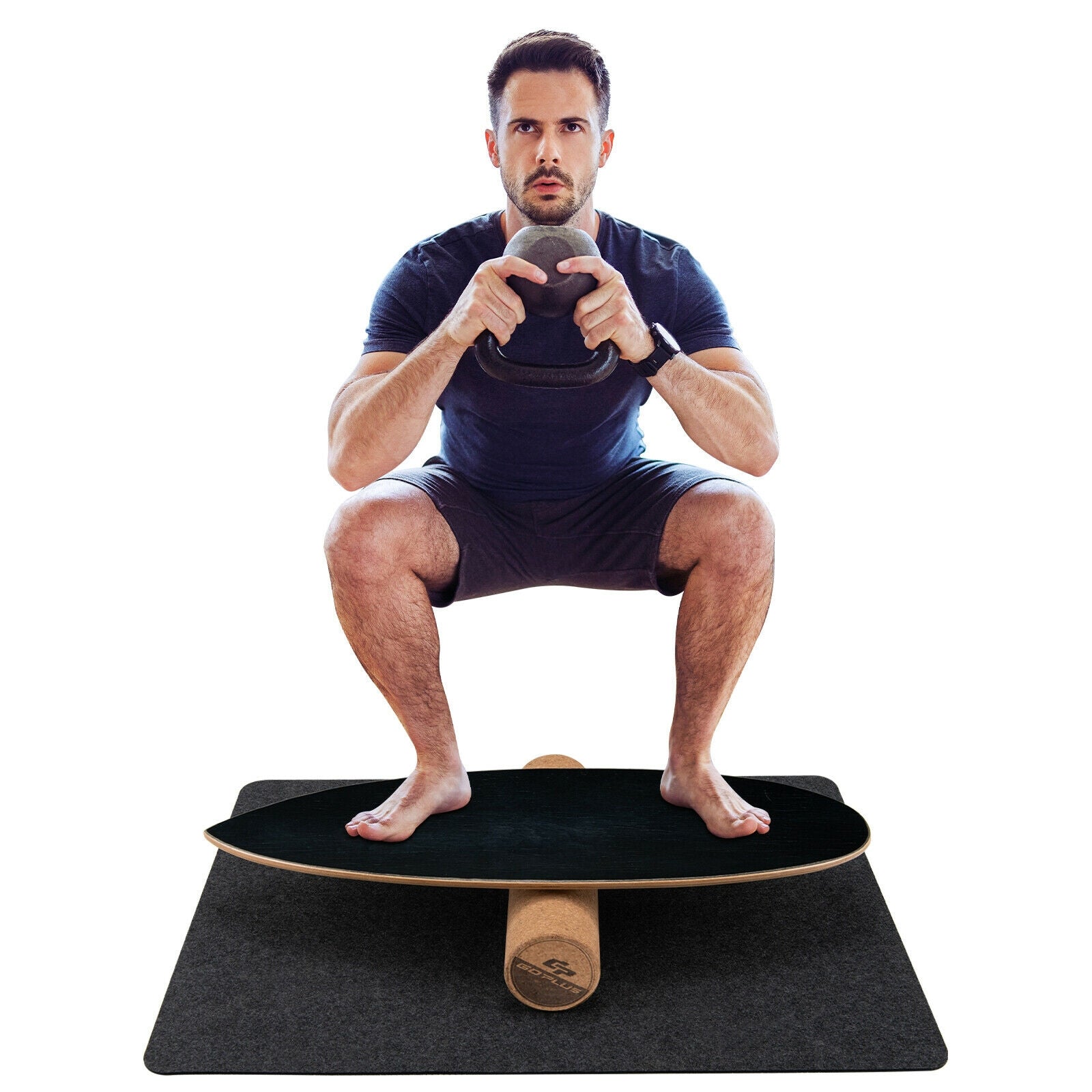Black Balance Board Trainer For Core Strength