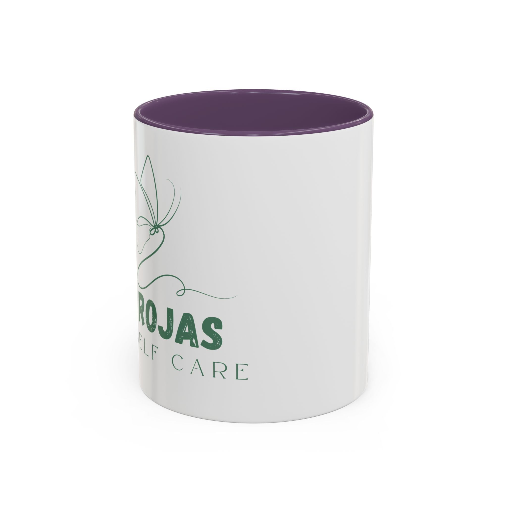 Self Care Floral Accent Coffee Mug — 'Rojas Self Care' Ceramic 11/15oz