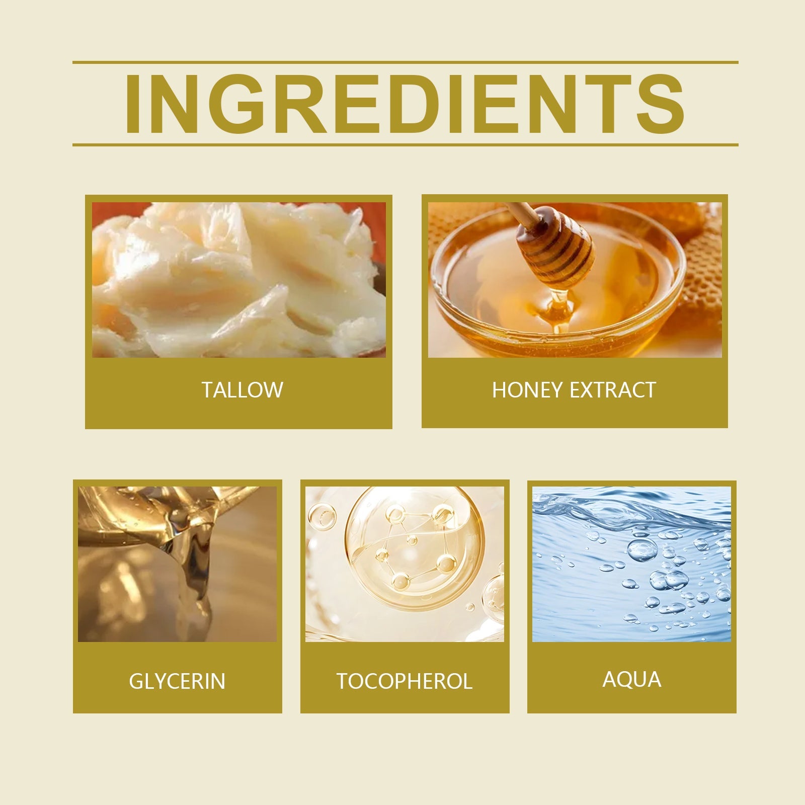 Tallow Honey Facial Moisturizer Hydrating Gentle Skin Cream