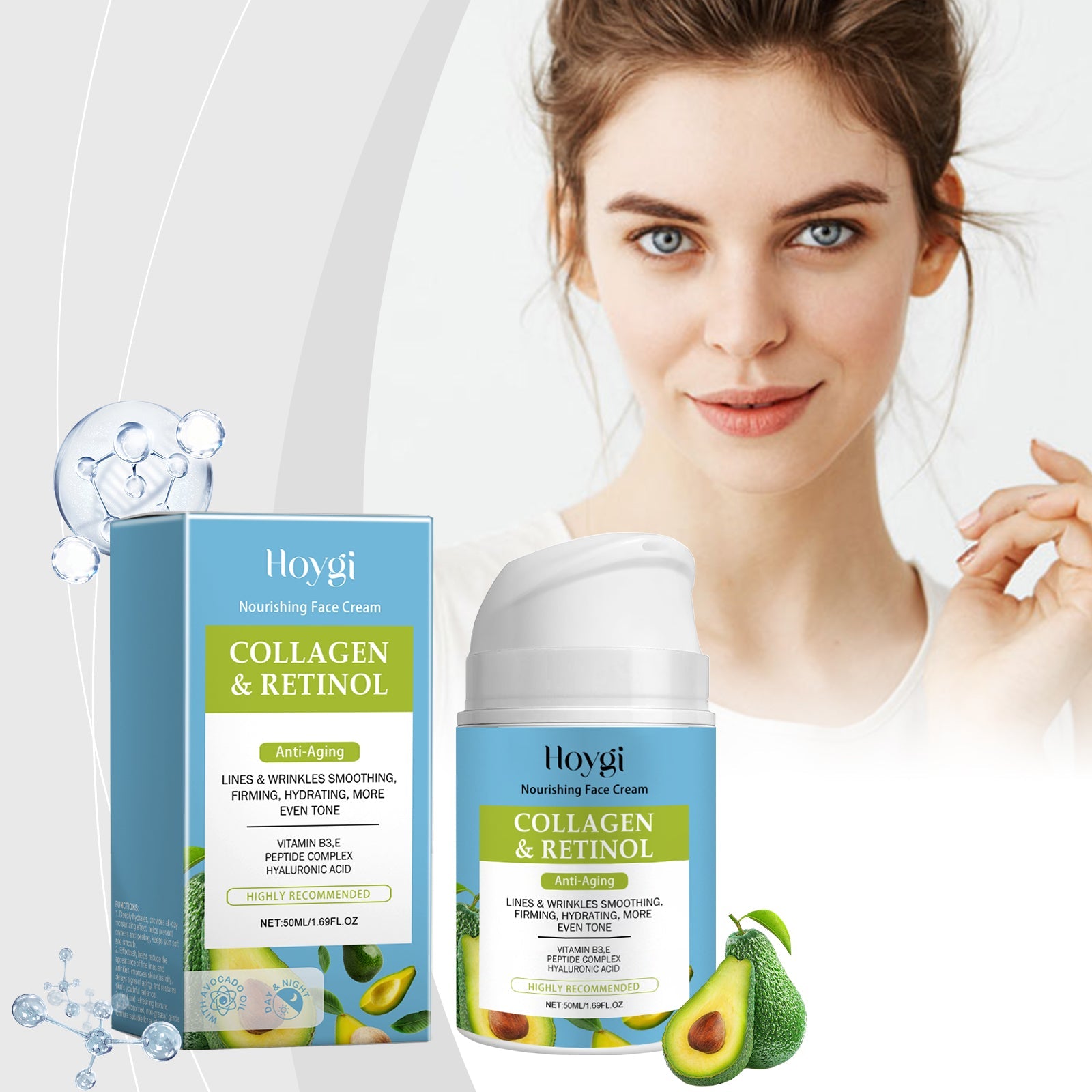 Collagen Facial Moisturizer Hydrating Fine Line Care Cream