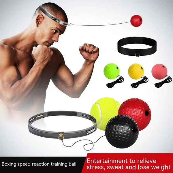 Head Mounted Boxing Reaction Training Reflex Ball