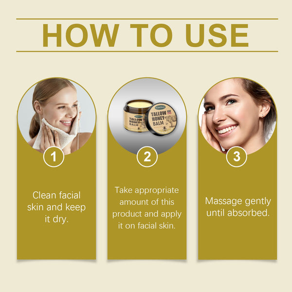Tallow Honey Facial Moisturizer Hydrating Gentle Skin Cream