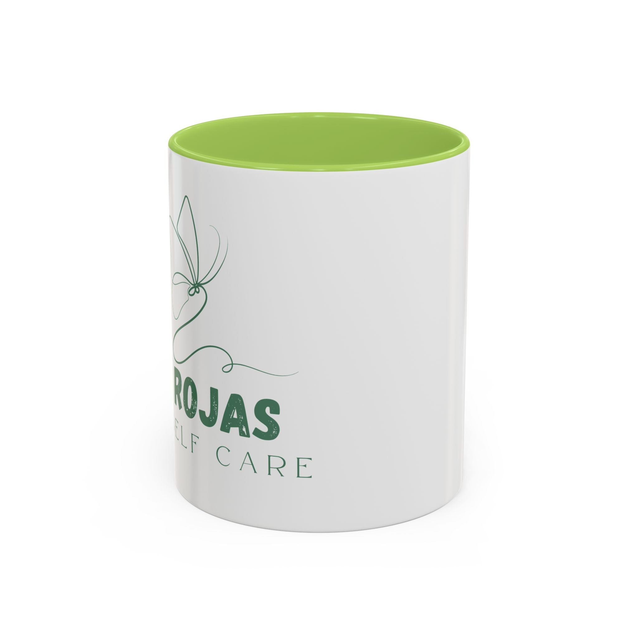 Self Care Floral Accent Coffee Mug — 'Rojas Self Care' Ceramic 11/15oz