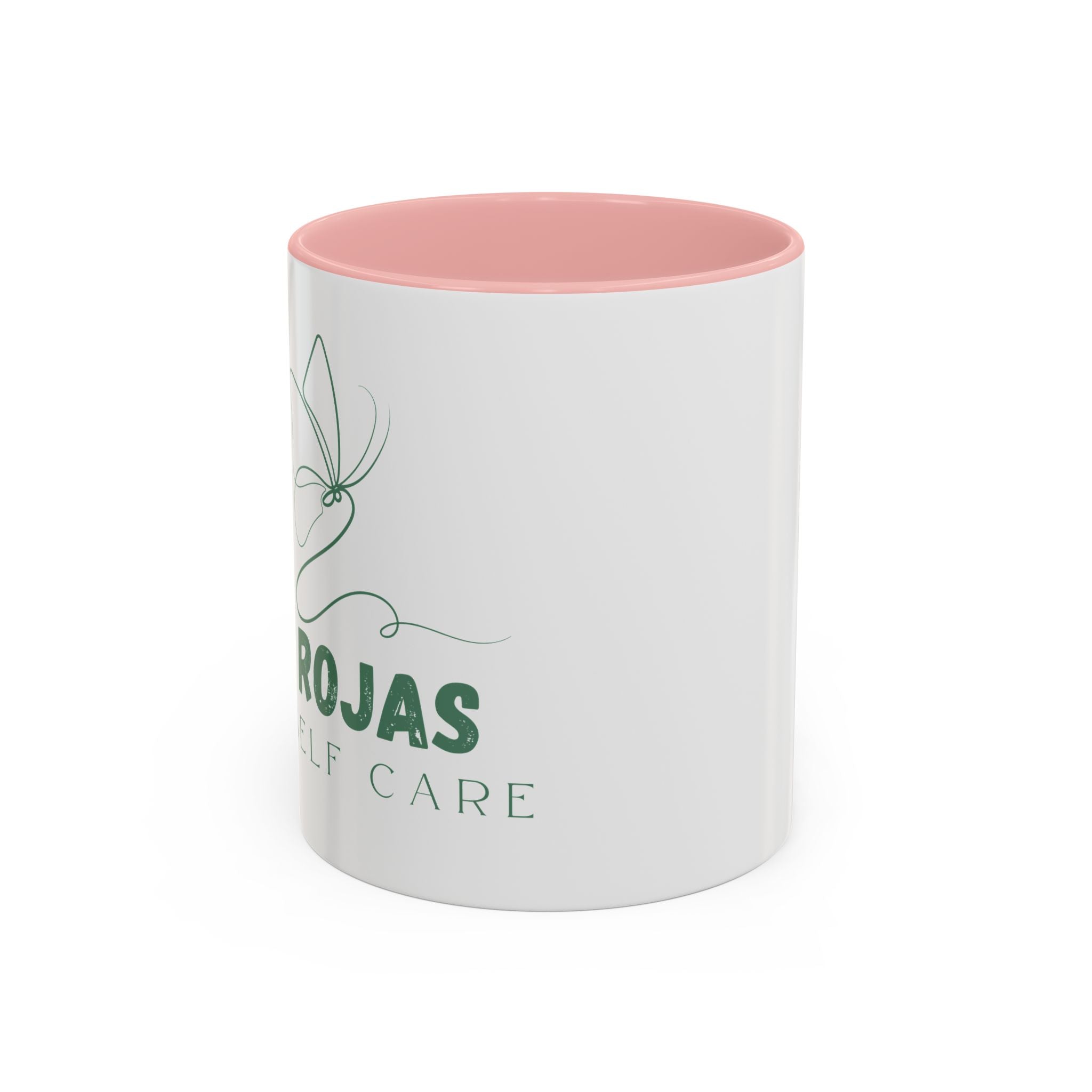 Self Care Floral Accent Coffee Mug — 'Rojas Self Care' Ceramic 11/15oz