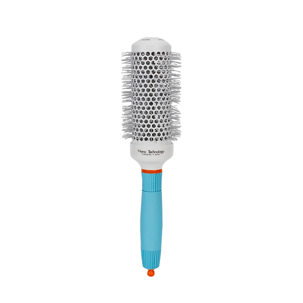 Professional Round Blue Ceramic Ion Hair Styling Brush