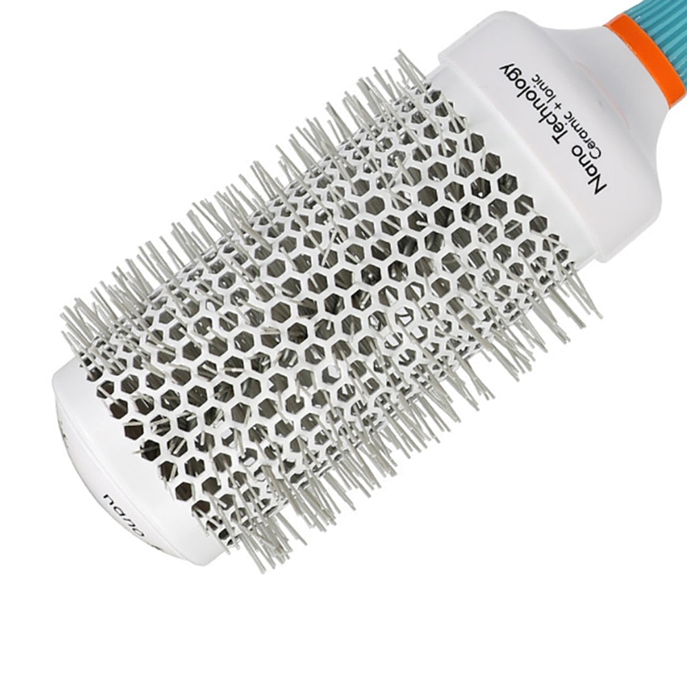 Professional Round Blue Ceramic Ion Hair Styling Brush