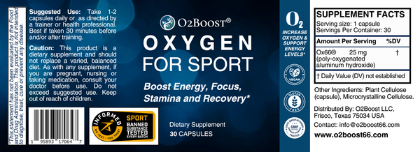 Oxygen For Sport Fitness Dietary Performance Supplement