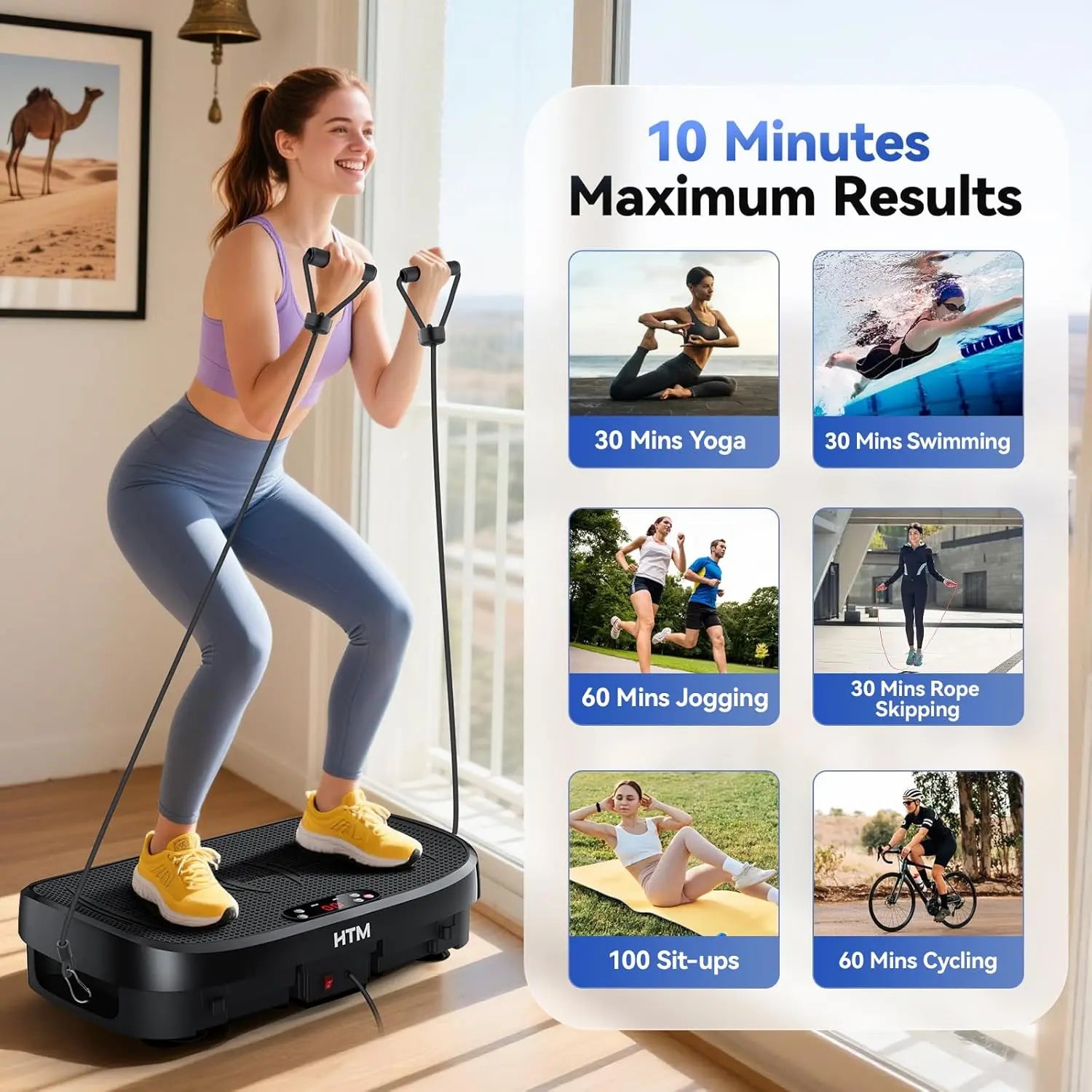 Vibration Plate Trainer 330LB 120 Level Fitness