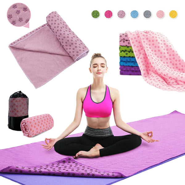 Non Slip Absorbent Hot Yoga Pilates Workout Towel