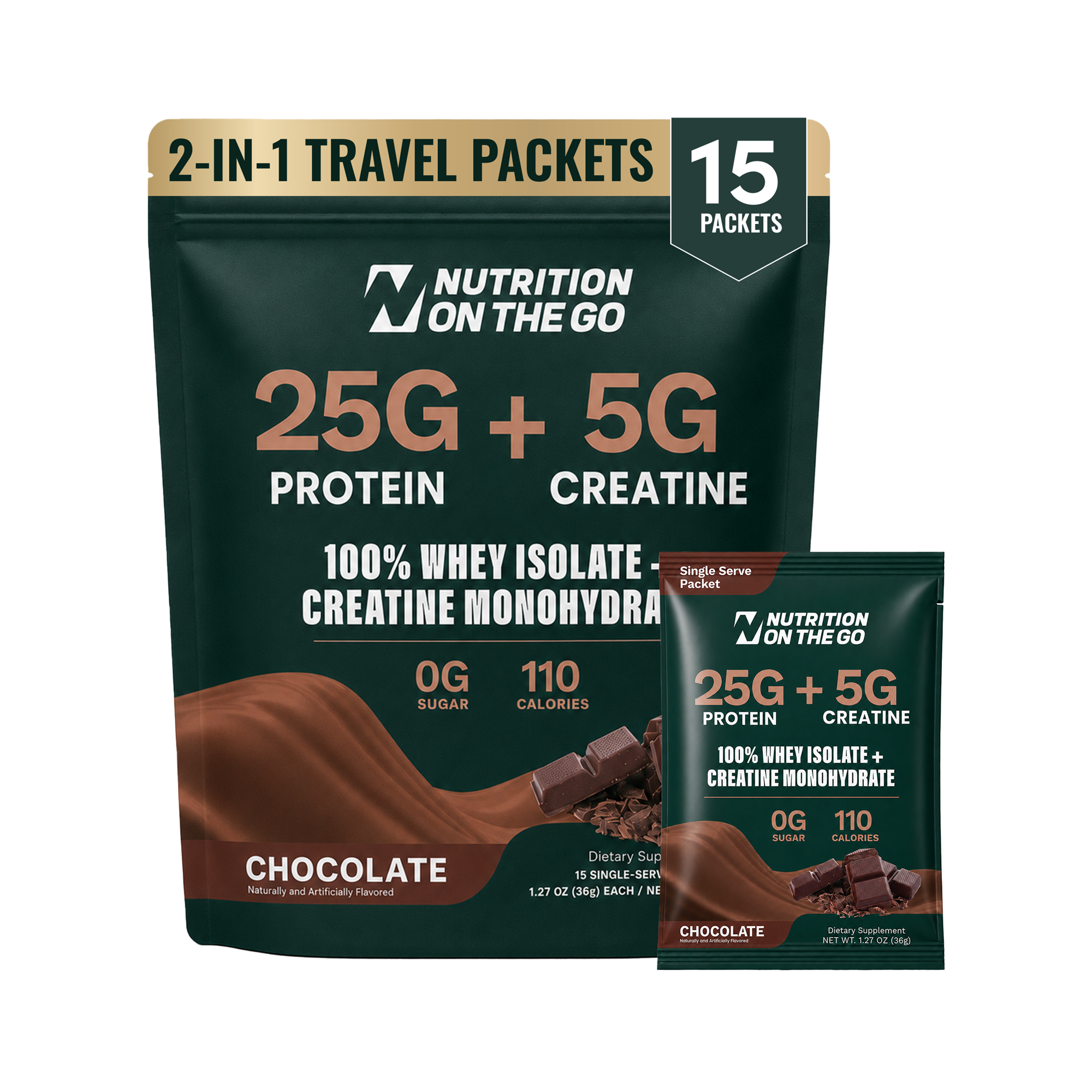 2 In 1 Whey Protein Isolate Creatine Packets