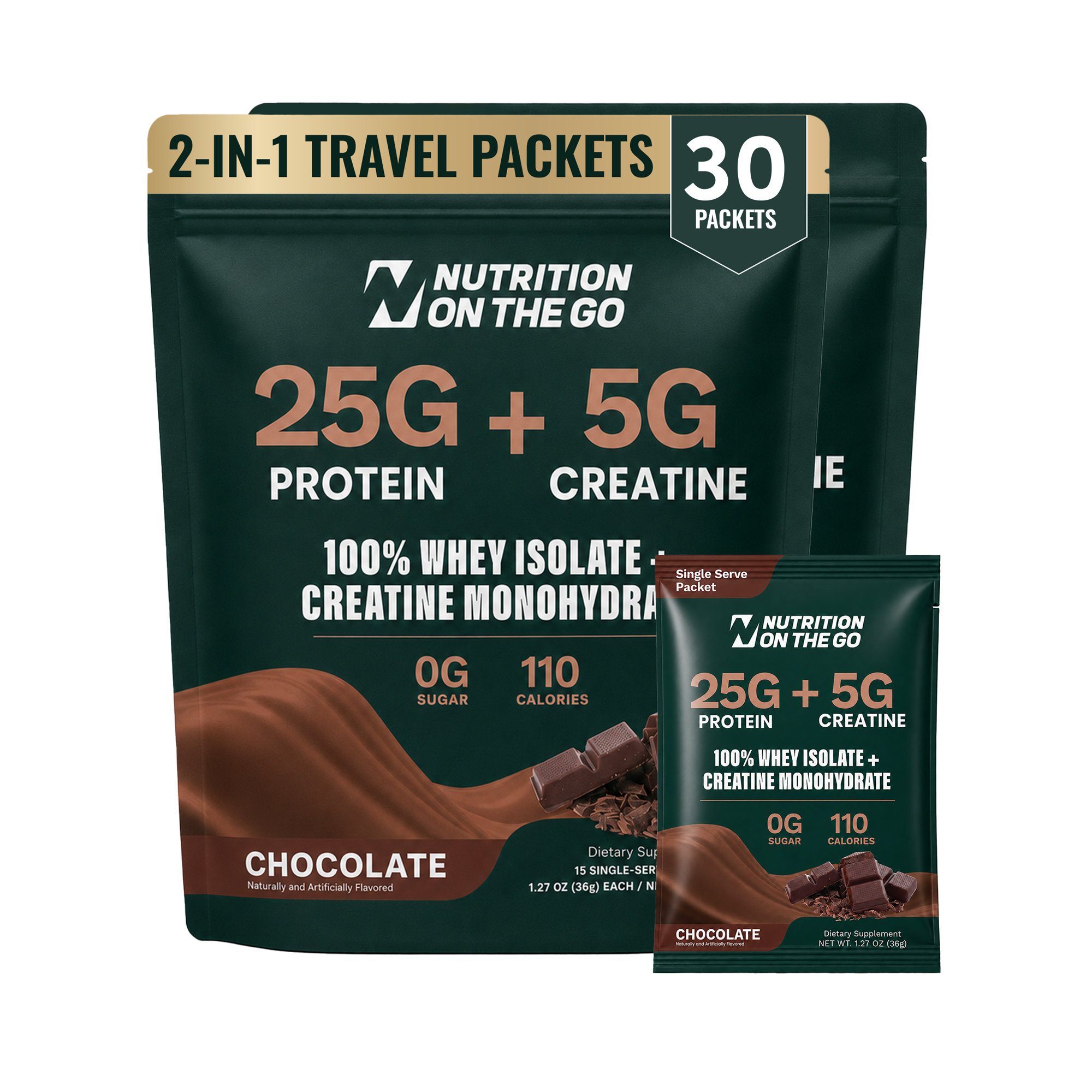 2 In 1 Whey Protein Isolate Creatine Packets
