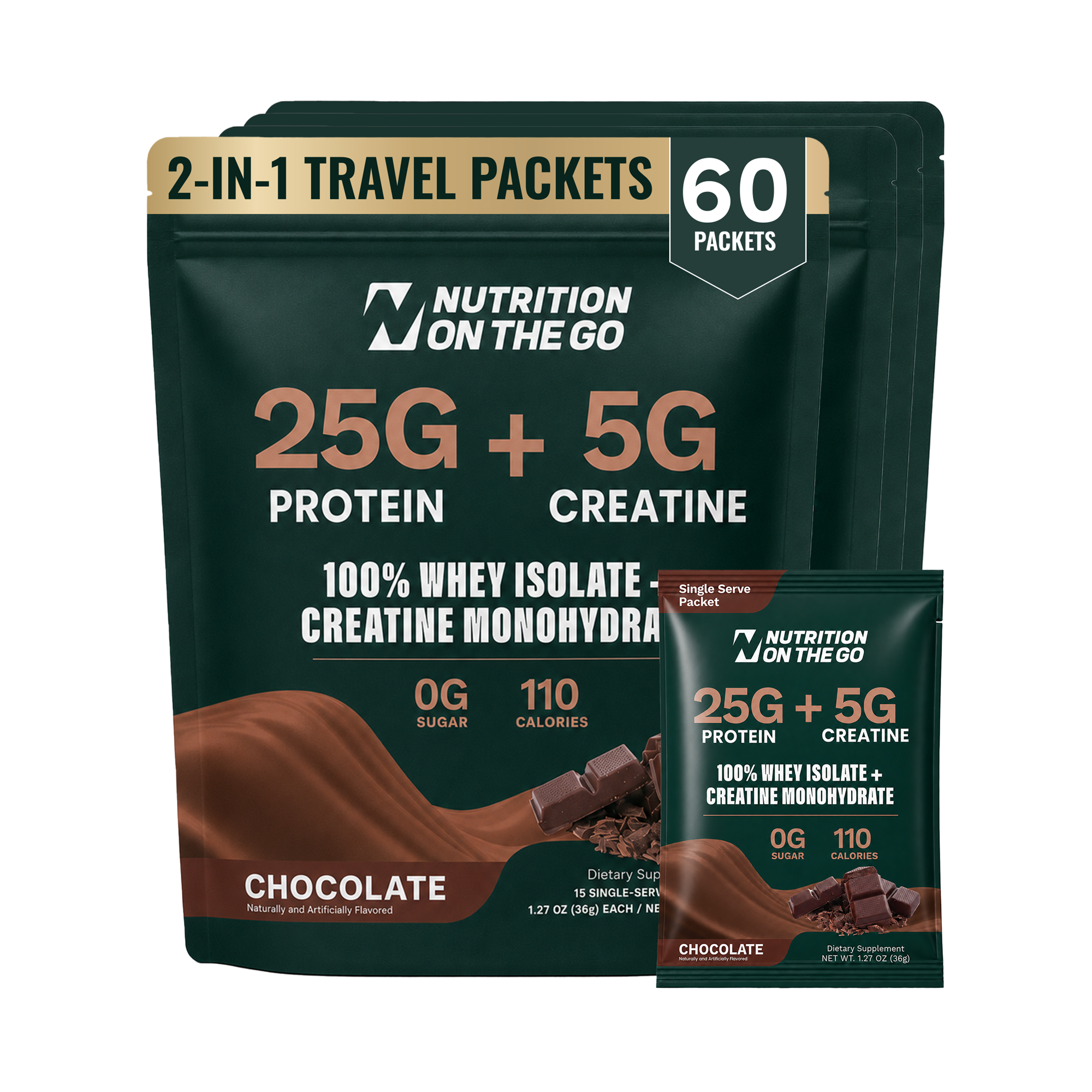 2 In 1 Whey Protein Isolate Creatine Packets