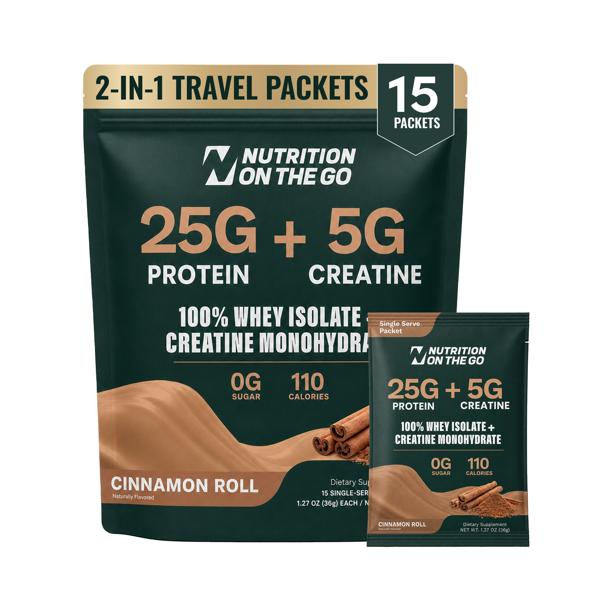 2 In 1 Whey Protein Isolate Creatine Packets