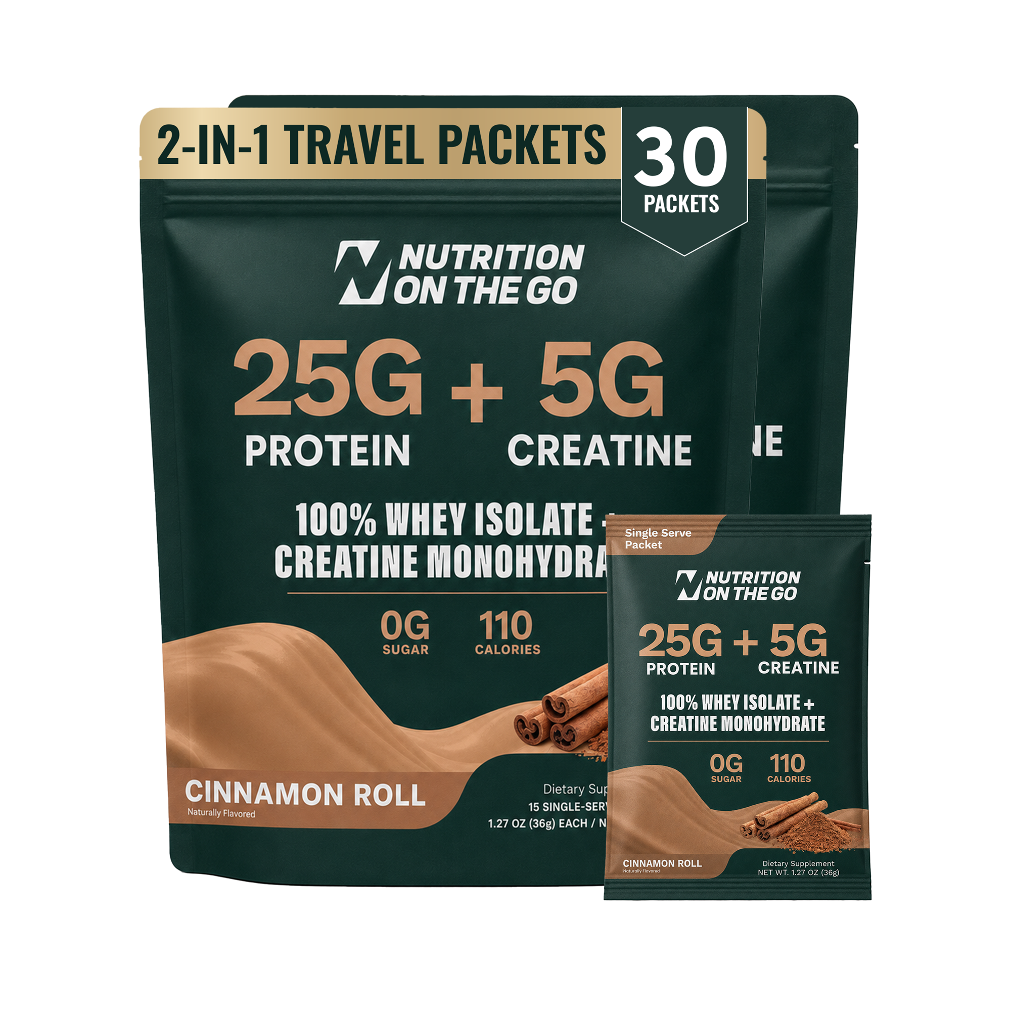 2 In 1 Whey Protein Isolate Creatine Packets