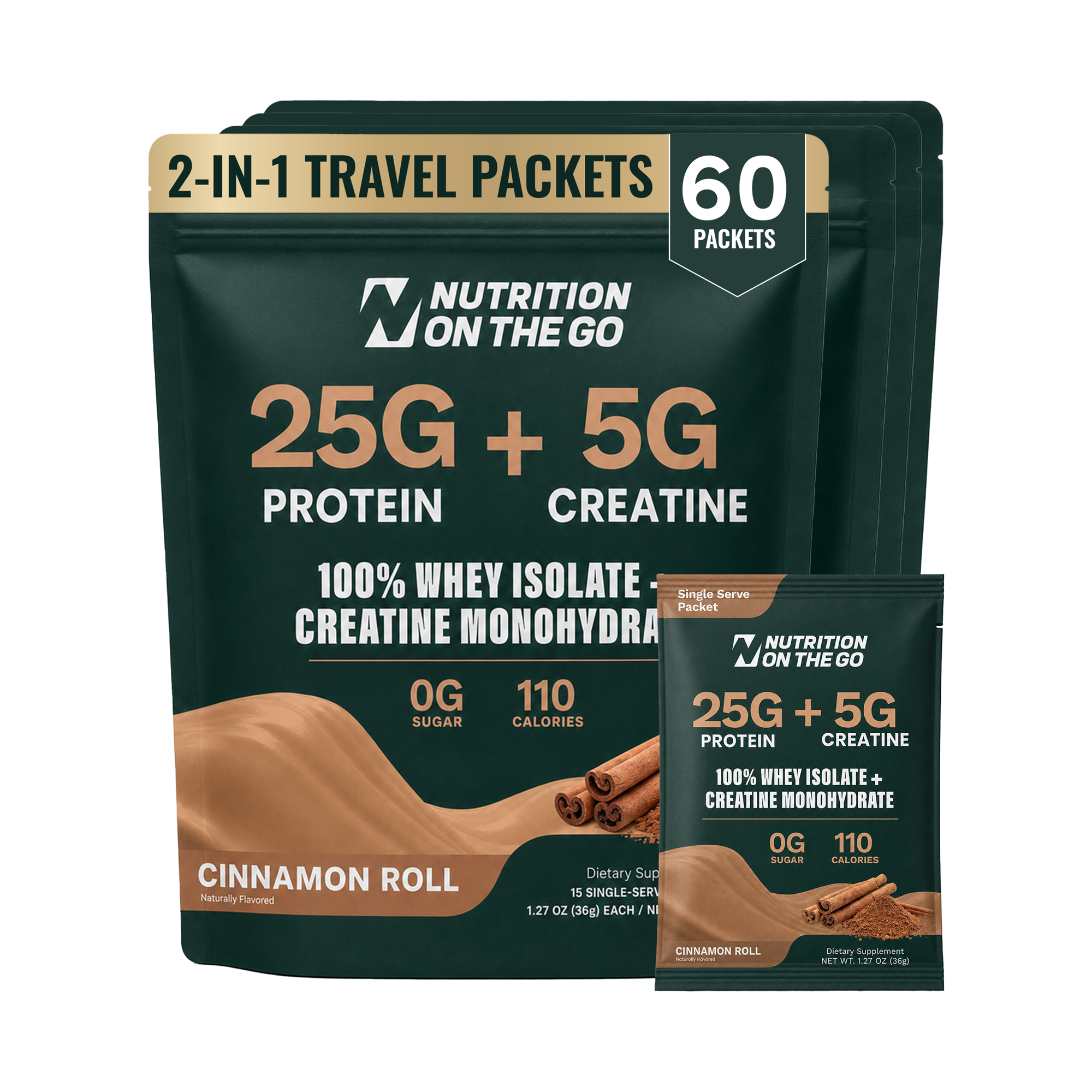 2 In 1 Whey Protein Isolate Creatine Packets