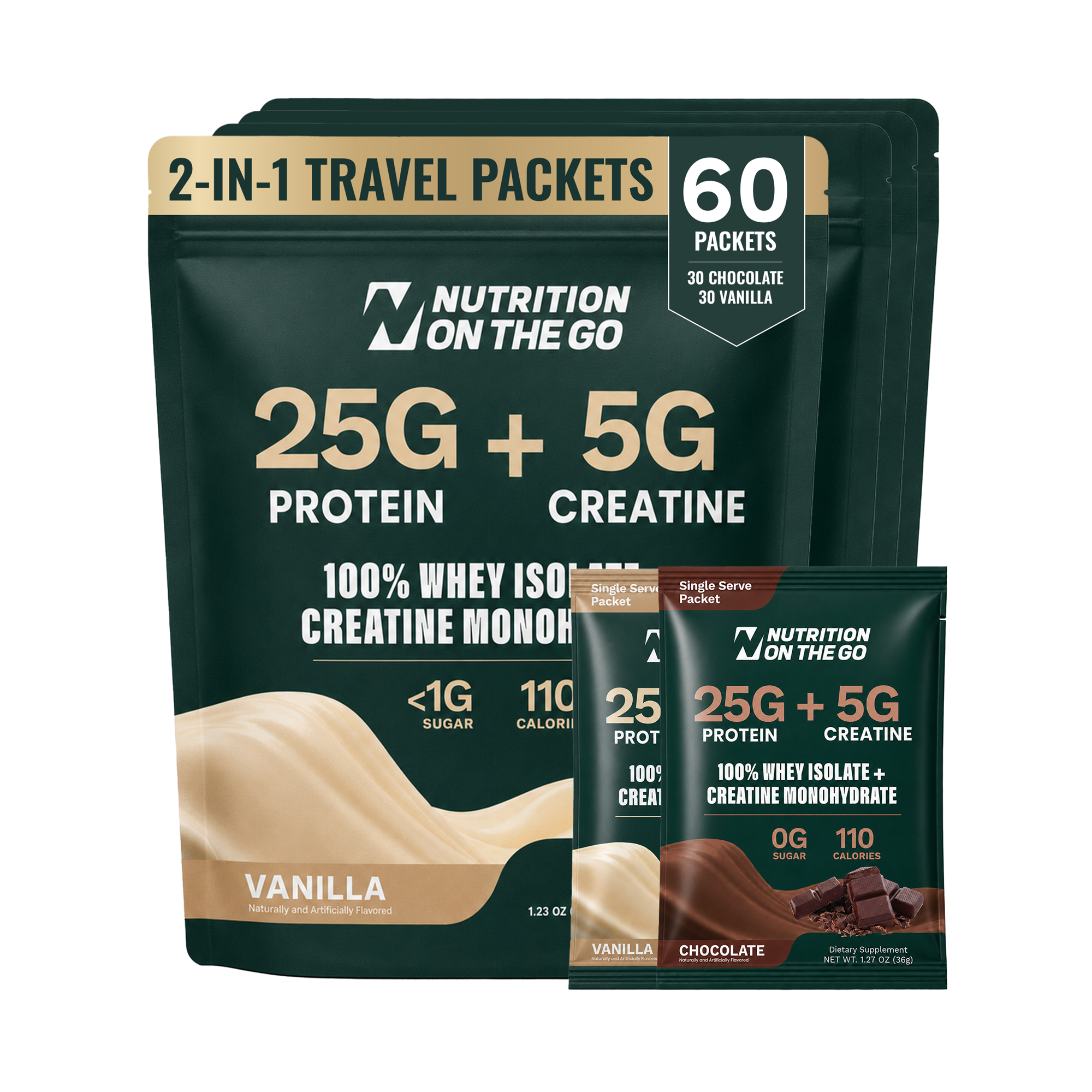 2 In 1 Whey Protein Isolate Creatine Packets