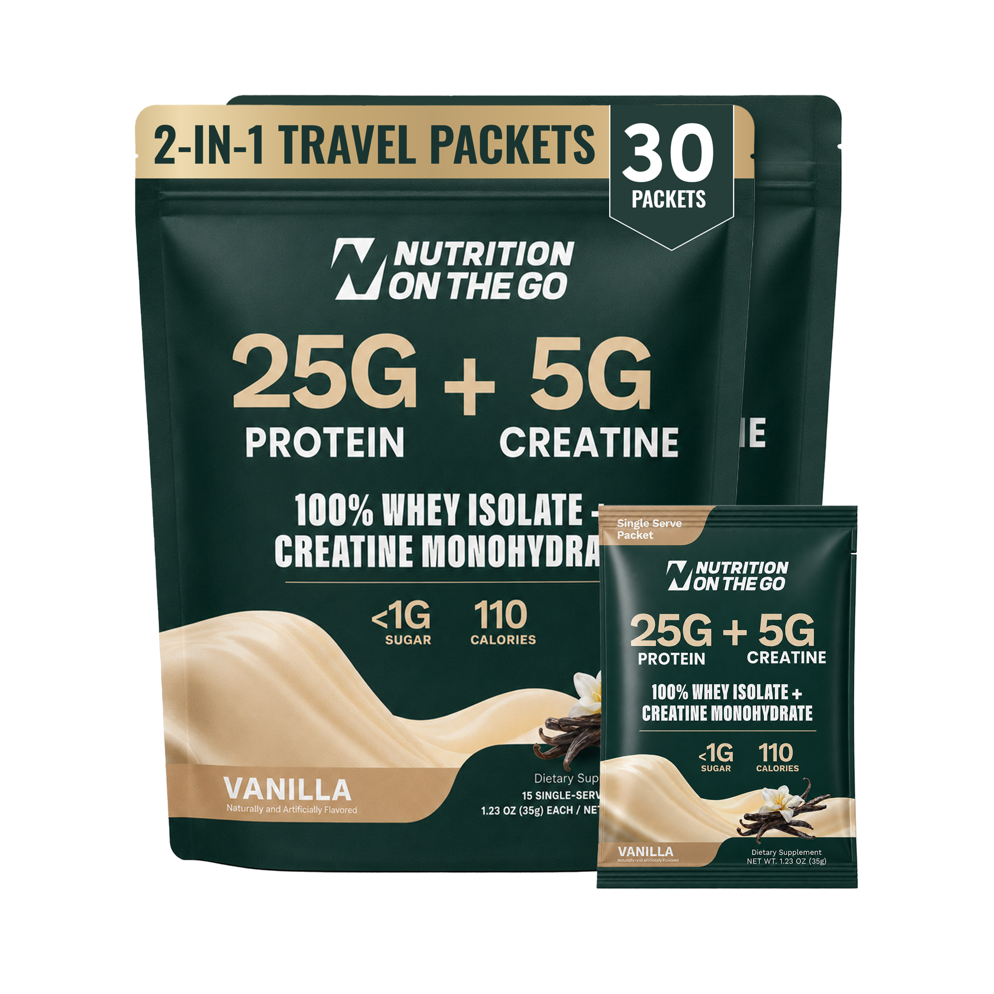 2 In 1 Whey Protein Isolate Creatine Packets